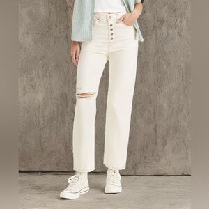 Levi’s Ribcage Straight Ankle Jeans White High Rise Size 30 Fits 33-34 NWT